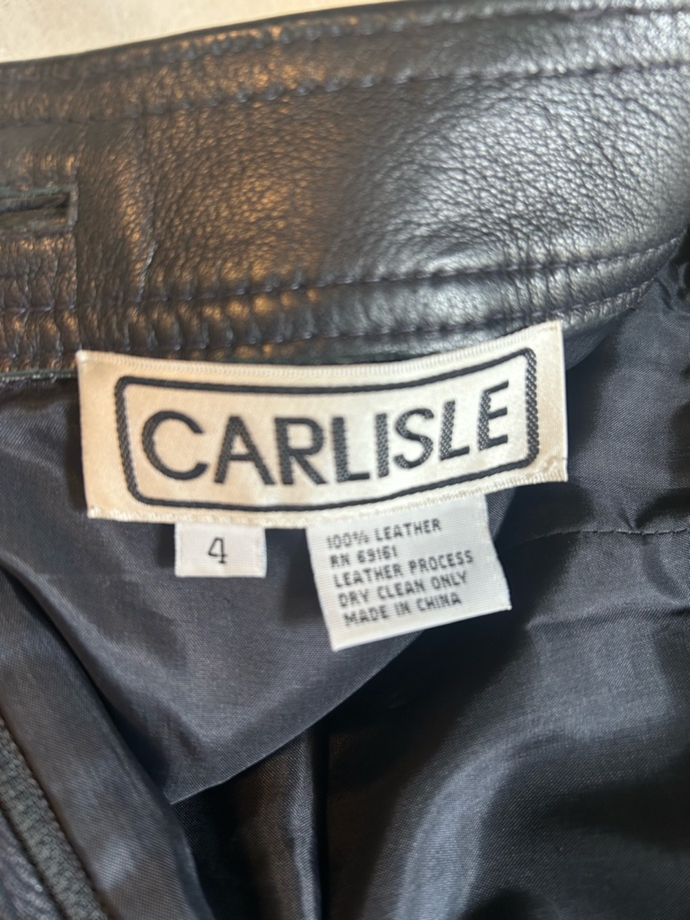 Classic Leather Mini Pencil Skirt in Dark Navy Blue Women’s 4 - Picture 5 of 8